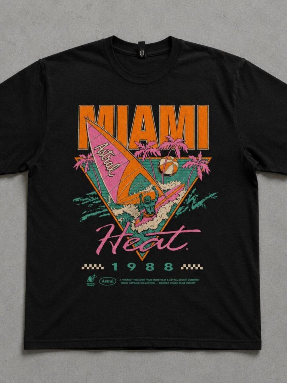 Miami Heat 1988 Black T-Shirt